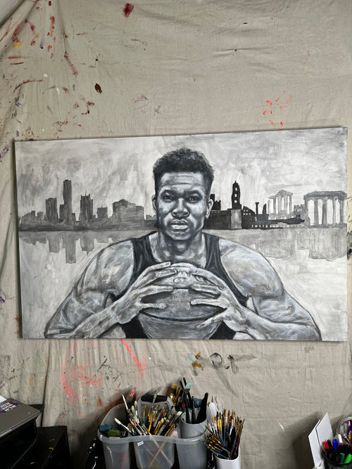 'Rise' | Original 24x48" Acrylic Painting on Stretched Canvas