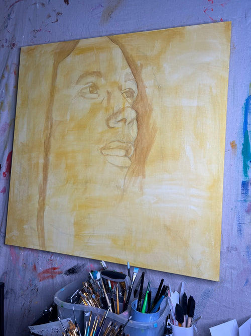 'Marley' | Original 36x36 Acrylic Painting on Stretched Canvas