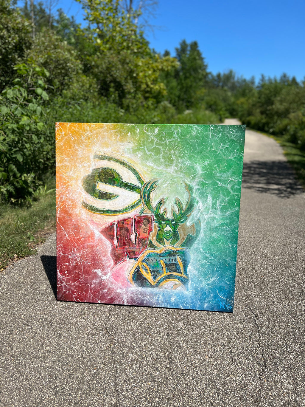 Wisconsin Sports Team Mixed Media Art